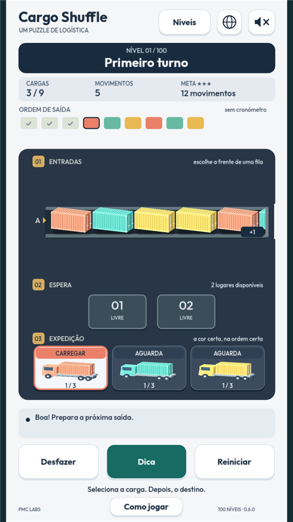Cargo Shuffle, nível 1